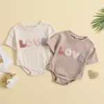 Unisex Baby Summer Heart Pattern Bodysuit