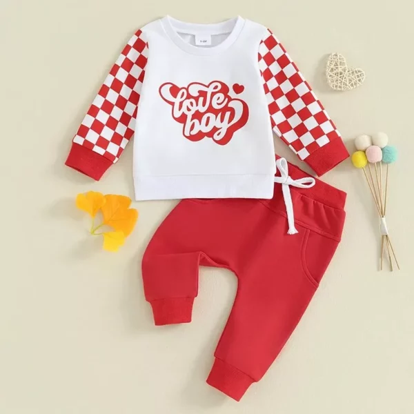 Toddler Boys Valentine's Day Outfit - Image 2