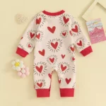 Heart Print Newborn Baby Romper