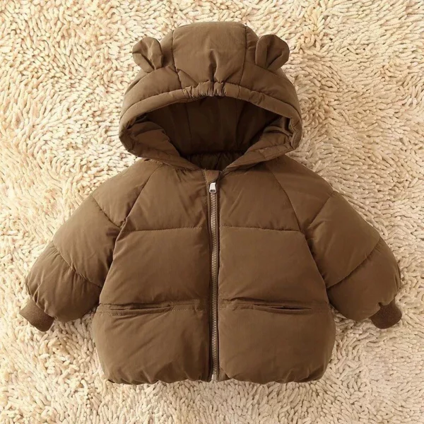 Cozy Winter Baby Down Parka – Plush Warm Cotton Jacket for Toddlers