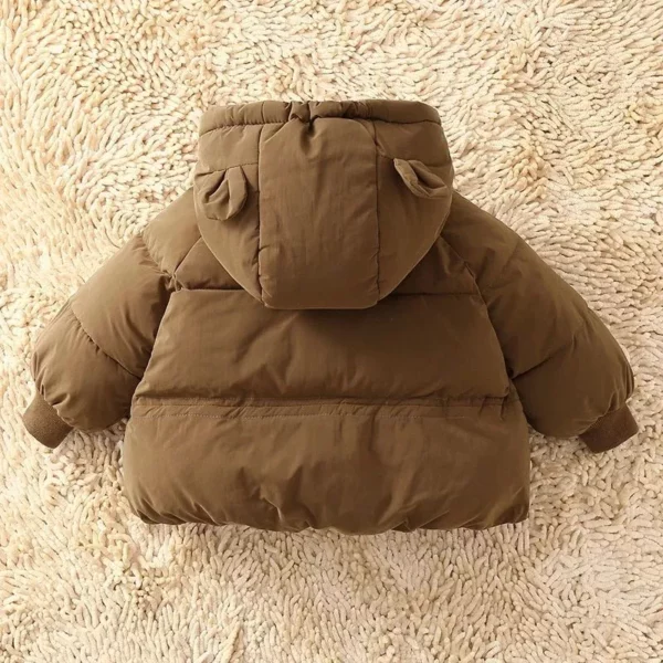 Cozy Winter Baby Down Parka – Plush Warm Cotton Jacket for Toddlers