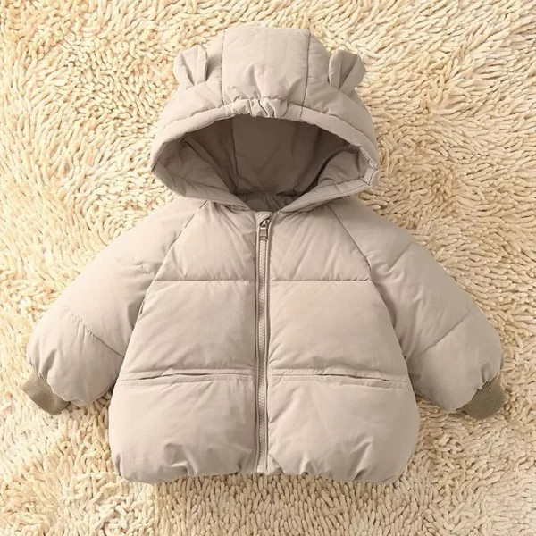 Cozy Winter Baby Down Parka - Plush Warm Cotton Jacket for Toddlers - Image 4