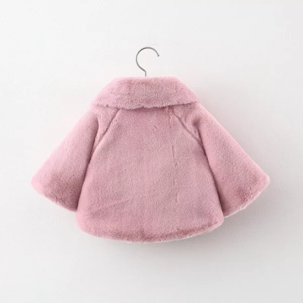 Charming Strawberry Plush Winter Jacket for Baby Girls