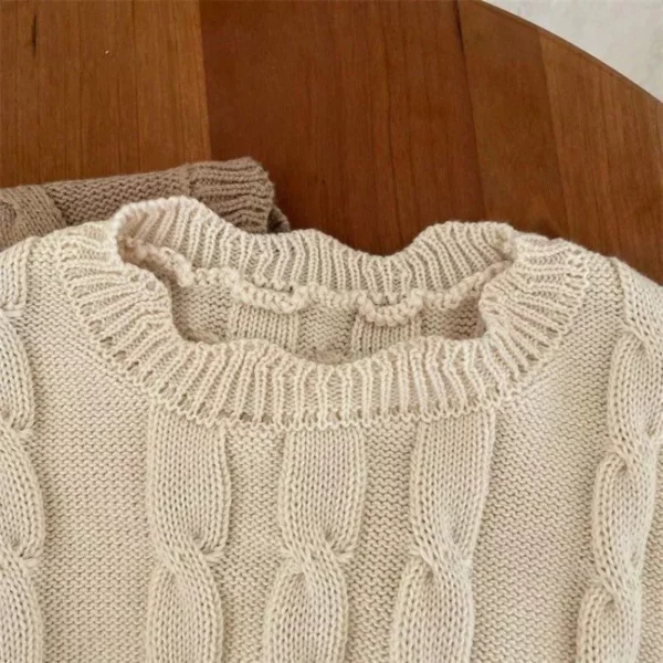 Korean-Inspired Knitted Vest Sweater for Baby Girls – Cozy and Stylish Autumn Winter Wear