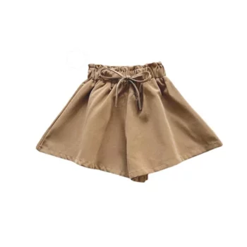 2023 Vintage Style Cotton Skirt Shorts for Toddler & Infant Girls – Summer Elastic Waist Drawstring Shorts