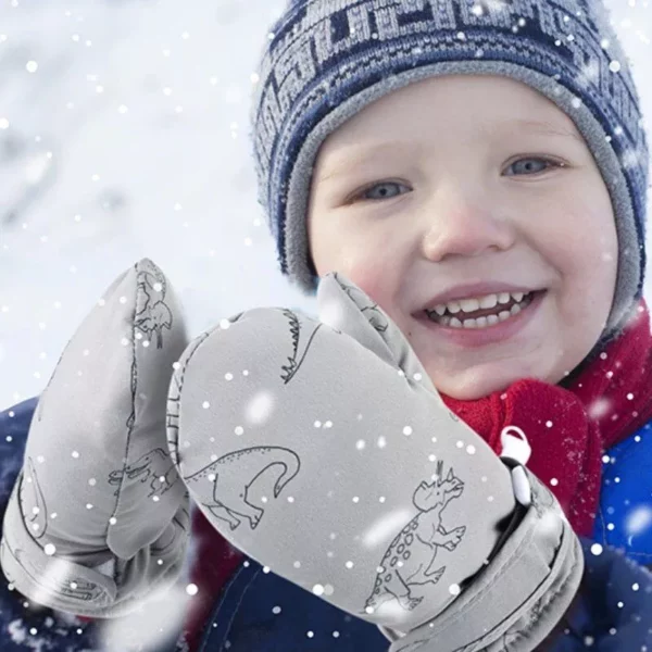 Adorable Winter Cartoon Ski Gloves for Kids - Warm, Waterproof, and Non-Slip - Image 4