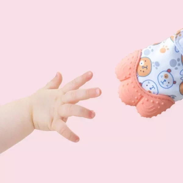 Charming Cartoon Teether Gloves for Babies – Colorful, Soft & Safe Teething Mittens