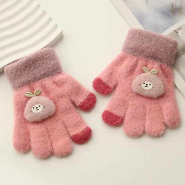 Kids’ Cozy Knit Winter Gloves – Warm, Stretchy, and Fashionable