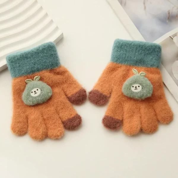 Kids’ Cozy Knit Winter Gloves – Warm, Stretchy, and Fashionable