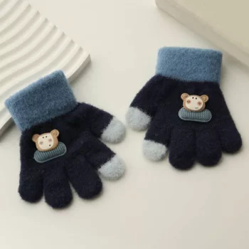 Kids’ Cozy Knit Winter Gloves – Warm, Stretchy, and Fashionable