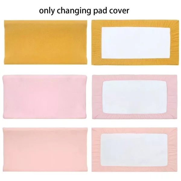 Breathable Muslin Cotton Baby Diaper Changing Pad Cover – Universal Fit