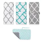 "Ultra-Soft Waterproof Baby Changing Mat - Large, Cotton, Reusable & Washable"