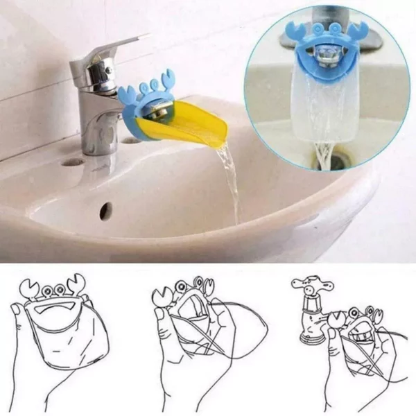 Kid-Friendly Crab Faucet Extender – Safe, Easy-Install, Cute Sink Accessory for Children