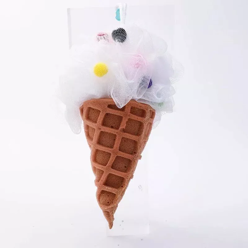 Adorable Cartoon Ice Cream Bath Sponge for Kids – Fun & Gentle Skin Care