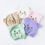 Adorable Animal-Themed Kids Hair Drying Towel Cap - Ultra-Soft Microfiber Quick Dry Turban