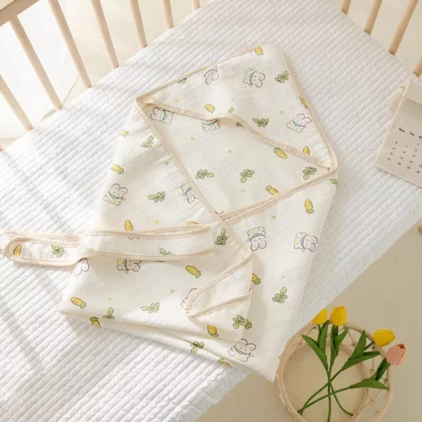 Soft 4-Layer Gauze Cotton Quilt for Infants 0-6 Months, 90x90cm