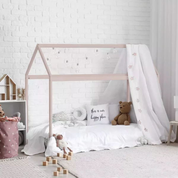 Whimsical Twin Canopy Bed in Playhouse Design