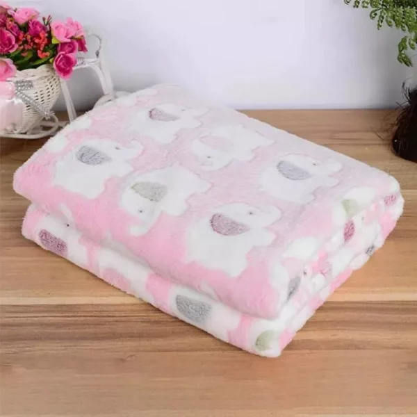 Elephant Print Baby Blanket