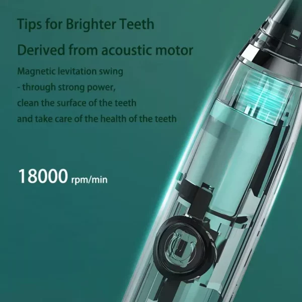 UltraSonic Electric Toothbrush – Waterproof, High-Frequency Vibrations, with 3 Brush Heads