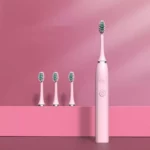 UltraSonic Electric Toothbrush - Waterproof, High-Frequency Vibrations, with 3 Brush Heads