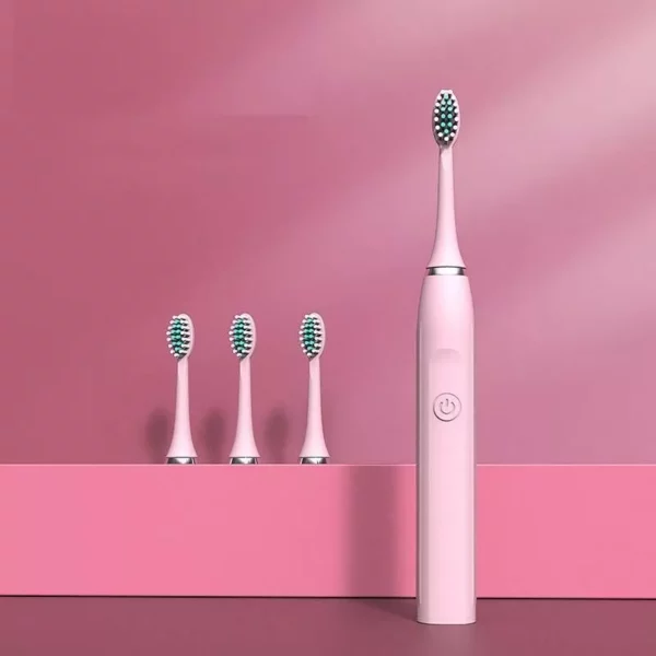 UltraSonic Electric Toothbrush – Waterproof, High-Frequency Vibrations, with 3 Brush Heads