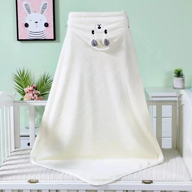 Super Soft Hooded Towel Blanket for Toddlers & Newborns – Ideal Baby Bathrobe & Swaddle Wrap