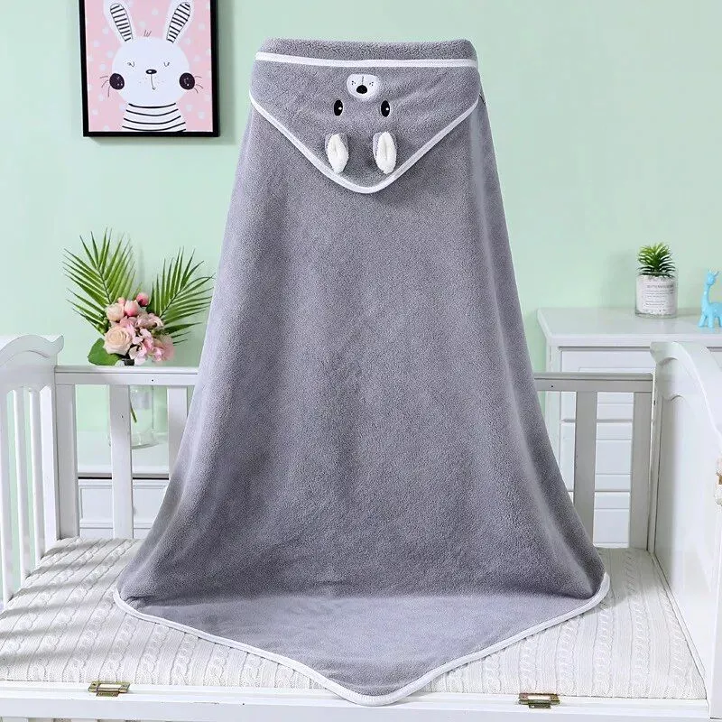 Super Soft Hooded Towel Blanket for Toddlers & Newborns – Ideal Baby Bathrobe & Swaddle Wrap