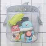 Quick-Dry Mesh Baby Bath Toy Organizer - Cartoon Shaped Bathroom & Beach Storage Bag