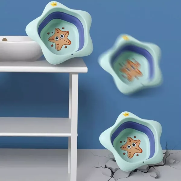 Foldable Cartoon Bear Baby Bathtub