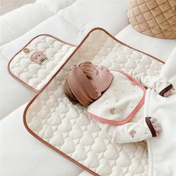 Portable Waterproof Baby Diaper Changing Mat – Foldable and Comfortable Nappy Pad for Newborns - Image 3