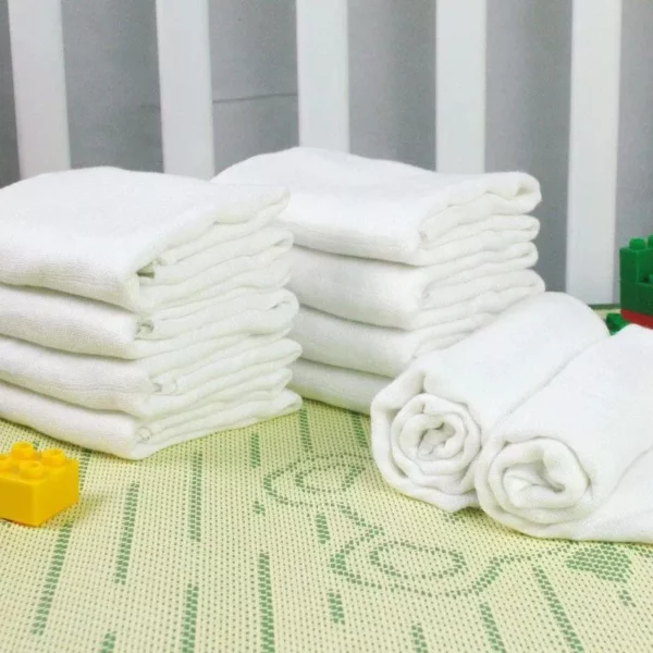 Eco-Friendly Bamboo & Cotton Muslin Baby Diapers, Washable and Reusable, 50x70cm