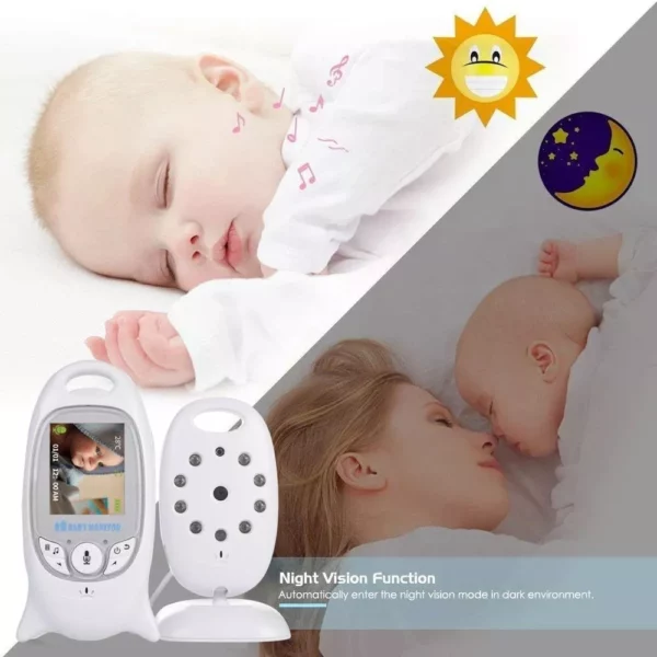 Wireless Video Baby Monitor with 2-Way Audio, Night Vision, and Temperature Monitoring