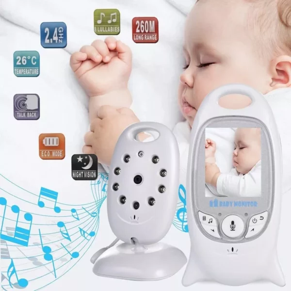 Wireless Video Baby Monitor with 2-Way Audio, Night Vision, and Temperature Monitoring