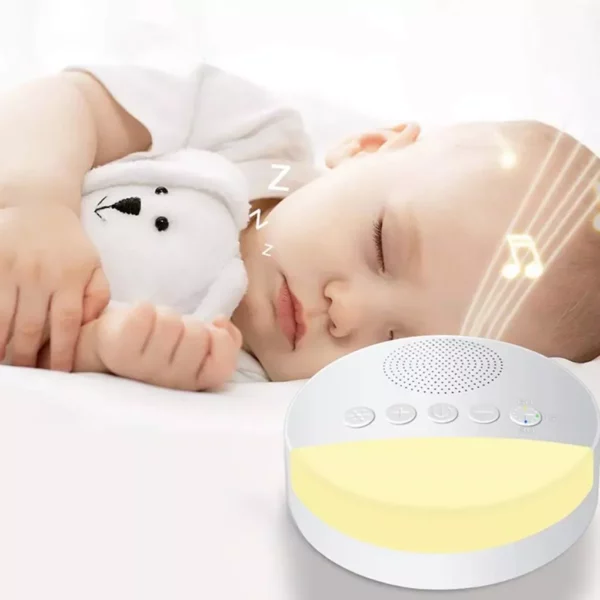Compact & Versatile USB Rechargeable Baby Sleep Sound Machine with Night Light & Timer