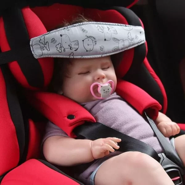 Adjustable Baby Car Seat Head Support Band – Safety Headrest for Toddlers & Kids