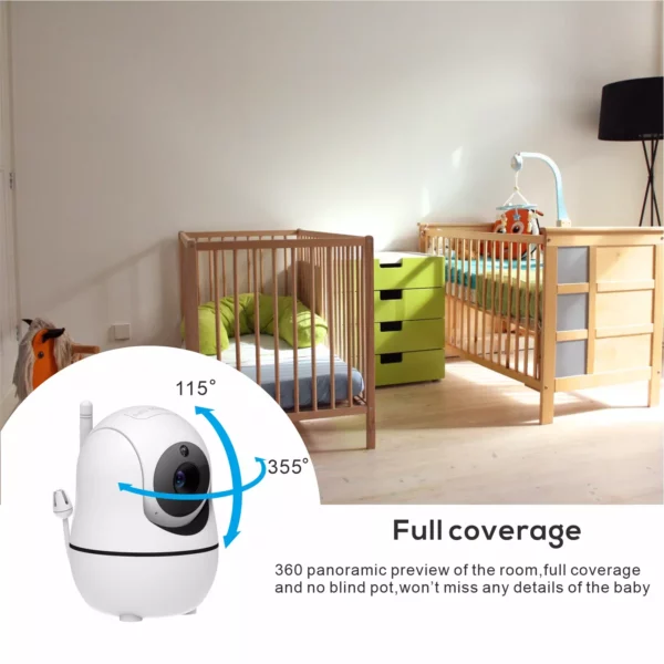 5-Inch HD Baby Monitor with Camera, Audio, and Smart Features - 720P, Long Range, and Multi-Functional - Image 6