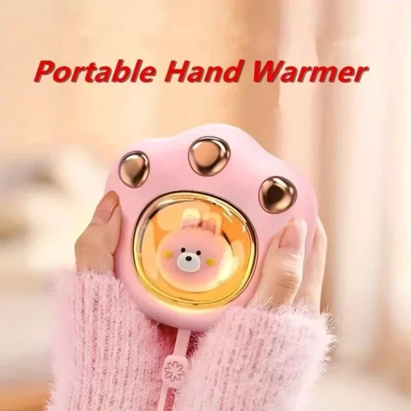 Portable Cat Paw Electric Hand Warmer – USB Rechargeable, Dual-Heat, Compact Design