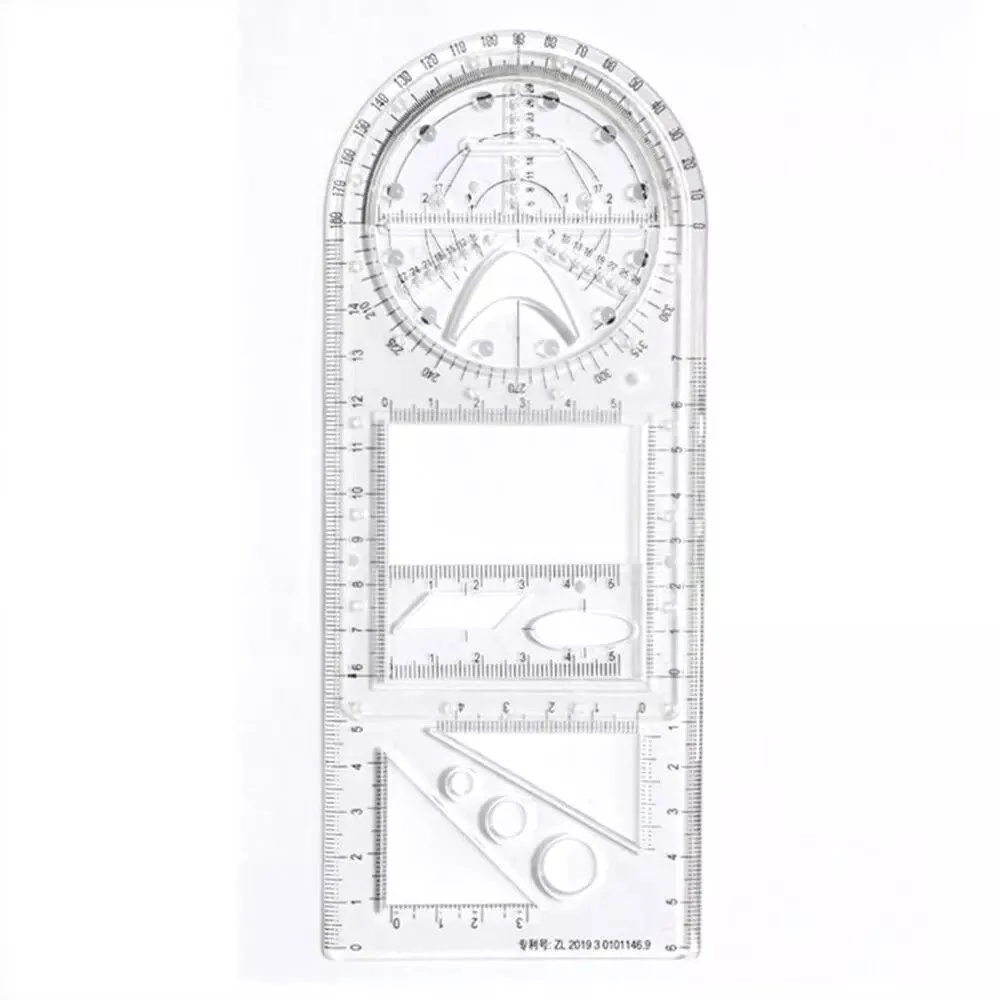 Geometric & Architectural Design Ruler for School and Office