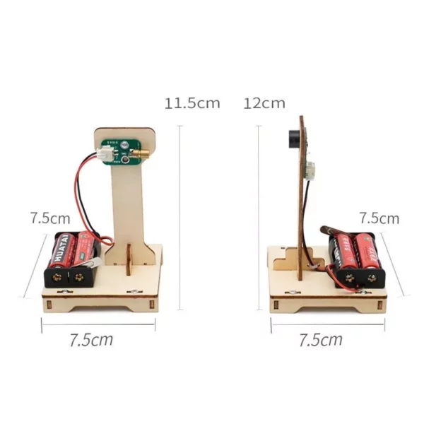 Educational Infrared Alarm Science Kit – DIY Wooden STEM Puzzle Game for Kids