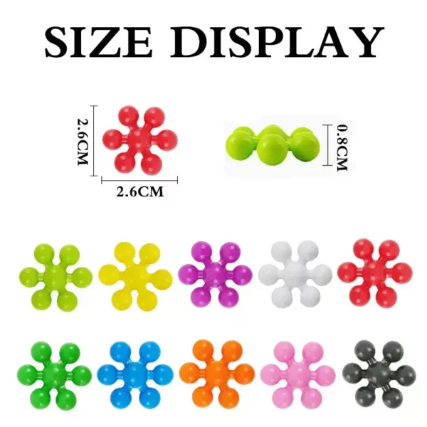 Colorful Plum Blossom 3D Snowflake Building Blocks – Educational Interlocking STEM Toy for Kids