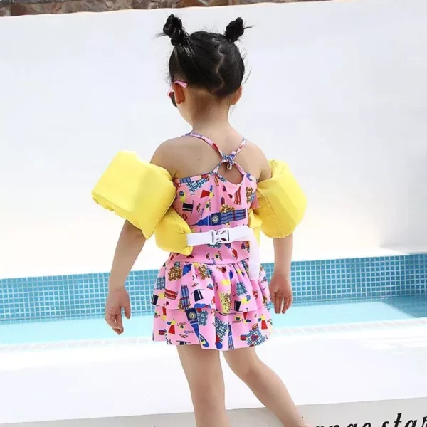 Cartoon Kids’ Swimming Vest with Buoyancy Arm Foam Rings