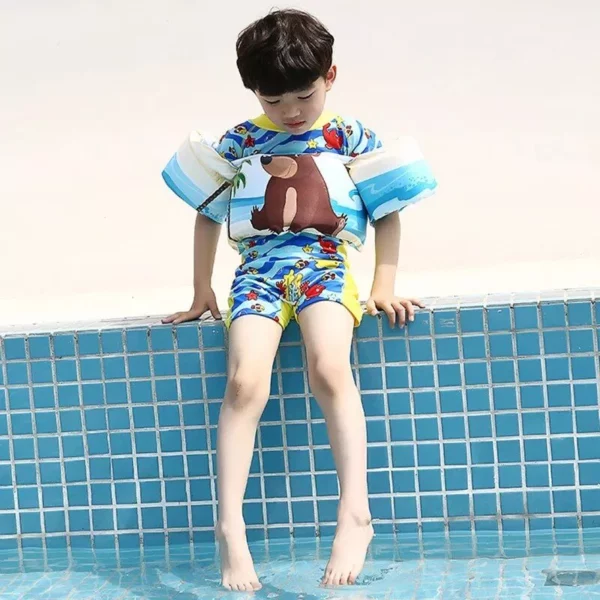 Cartoon Kids' Swimming Vest with Buoyancy Arm Foam Rings - Image 3