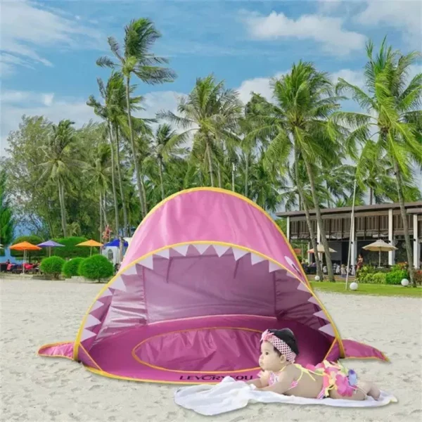 UV-Proof Kids’ Beach Tent with Built-in Pool