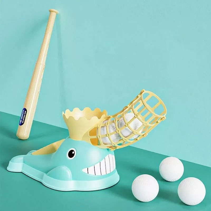 Kid’s Fun Baseball Training Set: Foot Launcher Catapult & Bat – Perfect Outdoor Toy