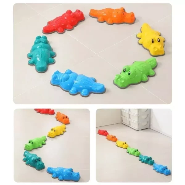 Colorful Montessori Balance Stepping Stones – Outdoor & Indoor Fun for Kids