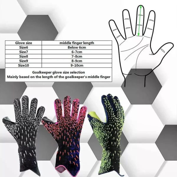 Dynamic Grip Goalkeeper Gloves - High-Performance Soccer Gloves for All Ages - Image 3