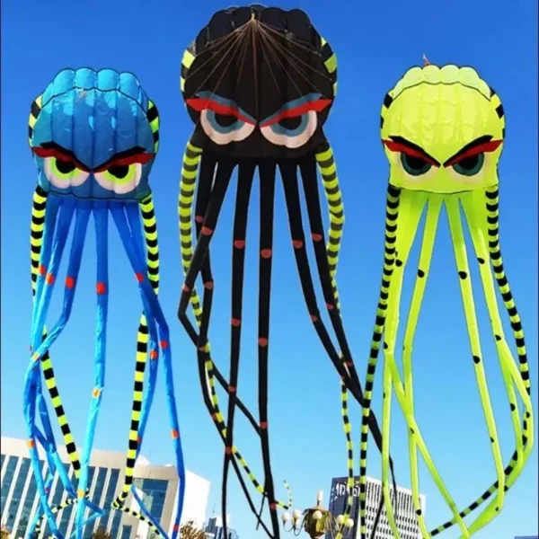 Majestic 8m Multicolor Octopus Kite – Large, Easy-to-Fly, Durable Nylon Outdoor Kite for Adults and Teens