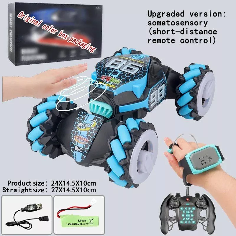 4WD RC Stunt Car with Gesture Induction and Light-Up Wheels