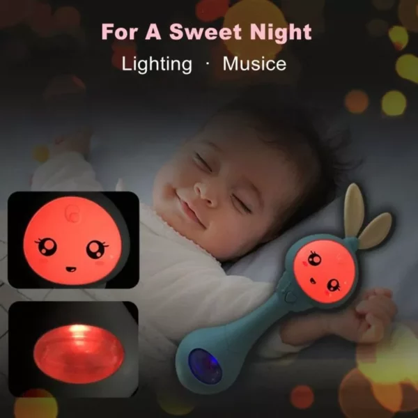 Multi-Functional Baby Music Rattle – Flashing Teether Toy for Soothing & Education