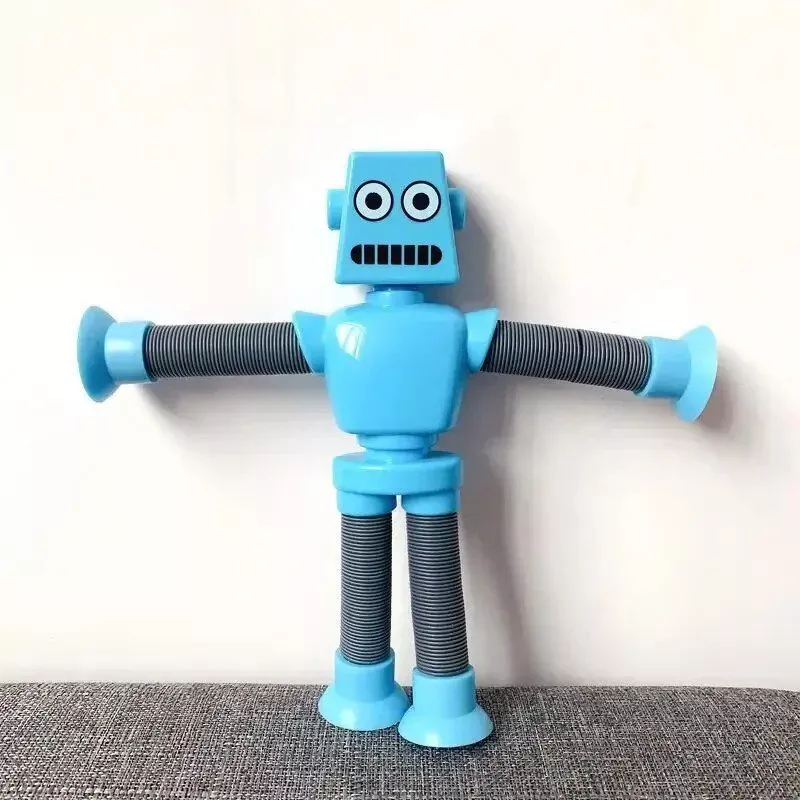 Telescopic Robot Puzzle Toy with Suction Cup Limbs